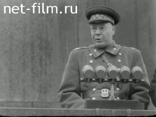 Footage Выступление Маршала Советского Союза С.К. Тимошенко перед началом военного парада 7 ноября 1952 года. (1952)