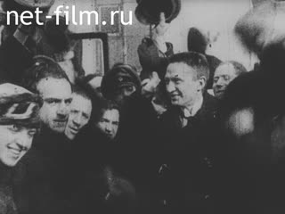 Footage Anniversary of the February Bourgeois-Democratic Revolution in Petrograd. (1918)