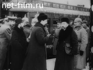 Footage Peace talks in Brest-Litovsk. (1917 - 1918)