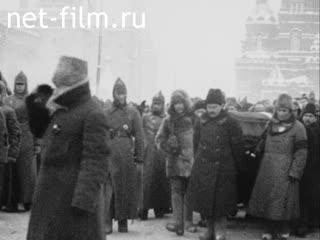 Footage Траурные мероприятия в Москве в день похорон В.И. Ленина. (1924)
