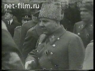 Footage Military parade and demonstration of November 7, 1941 in Kuibyshev. (1941)