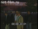 Footage Jack Niikolson, Nikita Mikhalkov on the Red Square. (2001)