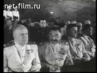 Сюжеты Президиум торжественного заседания, посвященного Дню Военно-Морского флота СССР. (1953)
