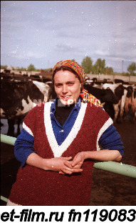 Milkmaid of the Zainsky district of the Republic of Tatarstan.