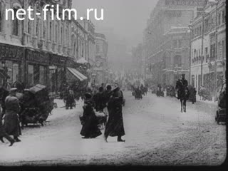 Footage Moscow, covered with snow. (1909)
