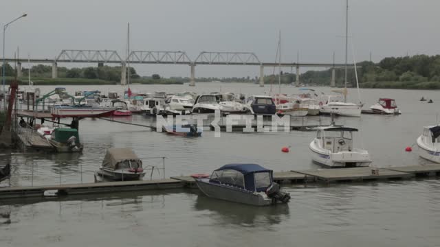 Moored boats and yachts.
Marina, port, boat, of kter, yachts, moored, bridge, water Marina, port,...