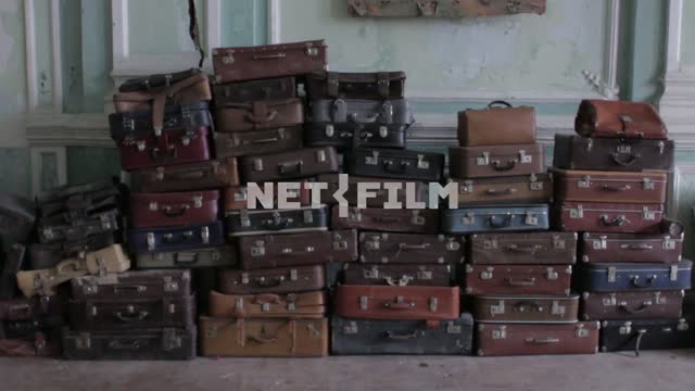 Old suitcases.
Suitcases, leatherette, old suitcases, suitcases of Soviet, collection, mountain...