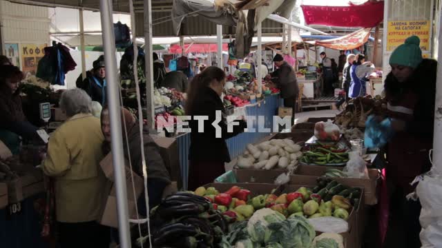Buyers in the market.
Market, Russia, vegetables, fruits, flower series, stalls Market, Russia,...