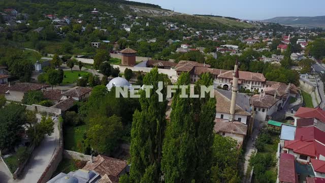 Aerial photo, survey copter, Crimea, Bakhchisaray, Bakhchisaray Palace, the surrounding streets,...