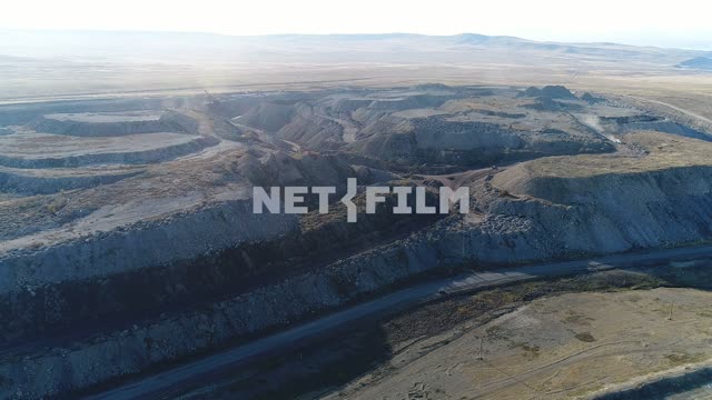 Aerial photo, survey copter, a coal mine with a bird's eye Aerial photo, survey copter, a coal mine...