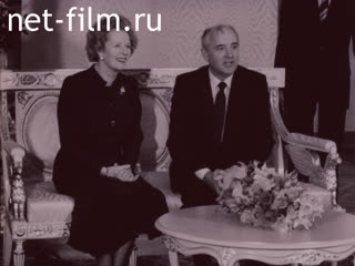 Film Mikhail Gorbachev's visit to Great Britain. (1989)
