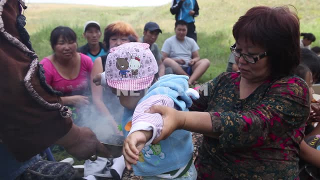 Shamanic ritual and the smoke Holy smoke, people in the clearing, Shamanism, exorcism, Tuva, faith,...