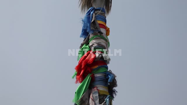 Dalama is a sacred ritual tape on the pole Dalama is a sacred ritual tape on the pole