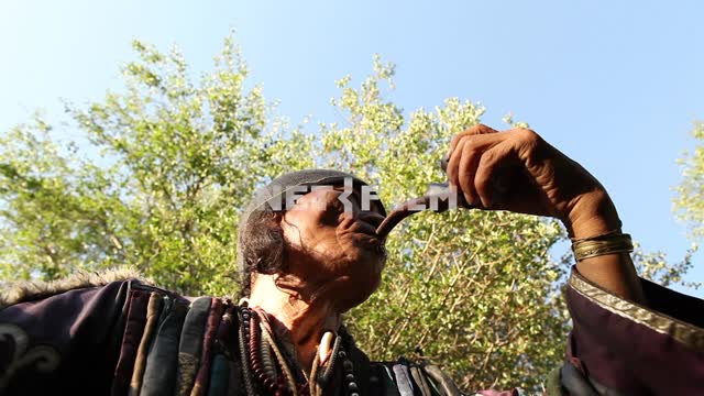 Colorful shaman smokes a pipe Colorful shaman Smoking a pipe.
Shamanism, Ethnography, faith,...