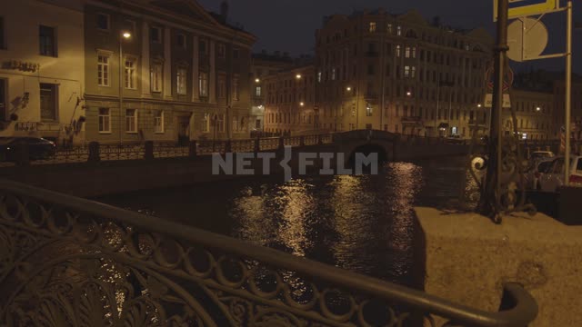 Канал Санкт-Петербурга ночью во время карантина 2020 Коронавирус, Санкт-Петербург, самоизоляция,...