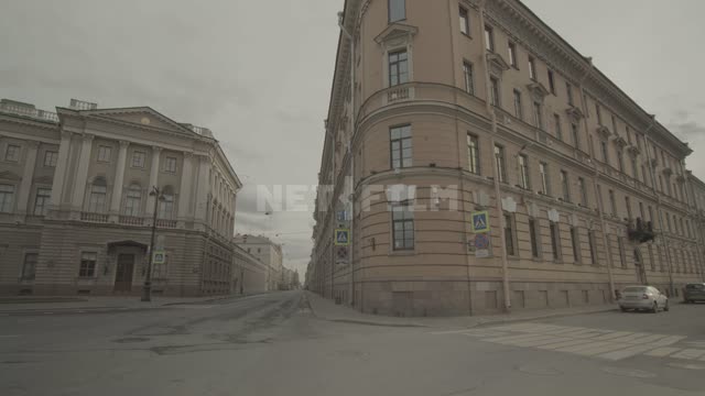 Street in Saint-Petersburg during the period of quarantine 2020 Coronavirus, COVID19, St,...