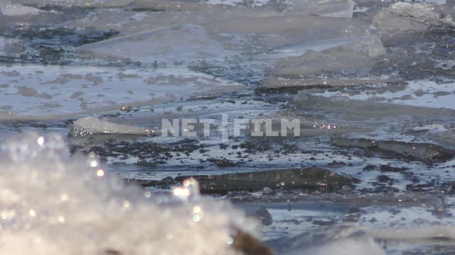 The beginning of freeze-up on lake Baikal Russia, Siberia, lake Baikal, nature, Baikal nature, ice,...