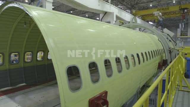 Assembly of the aircraft.
Russia, aviation, aircraft, Assembly, plant, aircraft plant, ladder,...