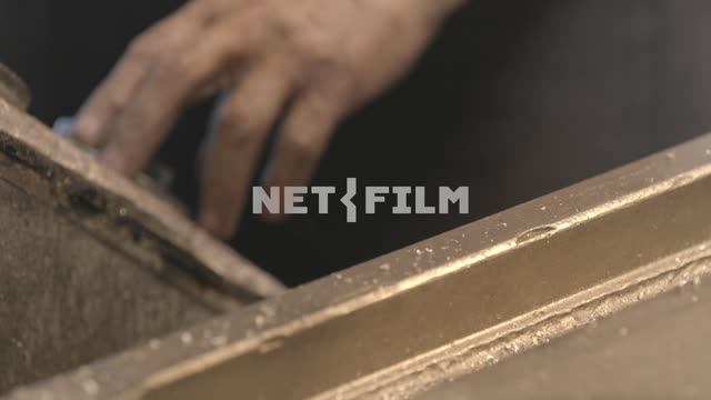 Turner adjusts a lathe for metal.
Mill, lathe, machine, detail, metal, shavings, metal shavings,...