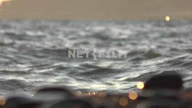 Surf, abstract background Russia, the Black sea, the Caucasus, sun, sunset, nature, summer,...