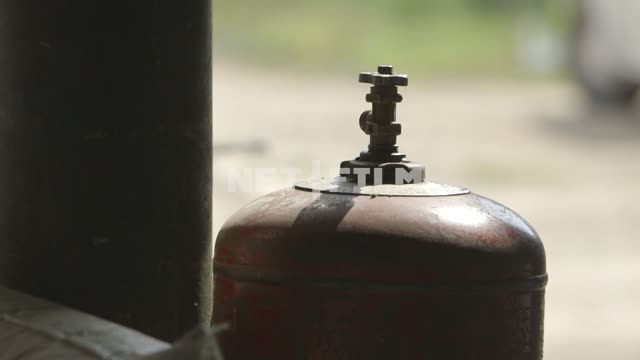 Gas cylinder.
Gas cylinder, argon, helium, carbon dioxide, liquefied gas valve Gas cylinder, argon,...