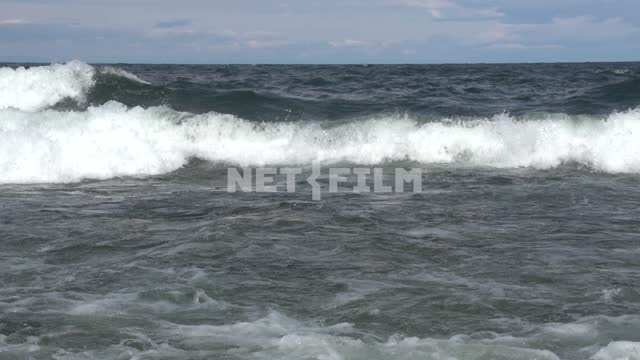 Lake Baikal, a small storm Russia, Siberia, Baikal, beach, coast, nature, landscape, summer, lake,...