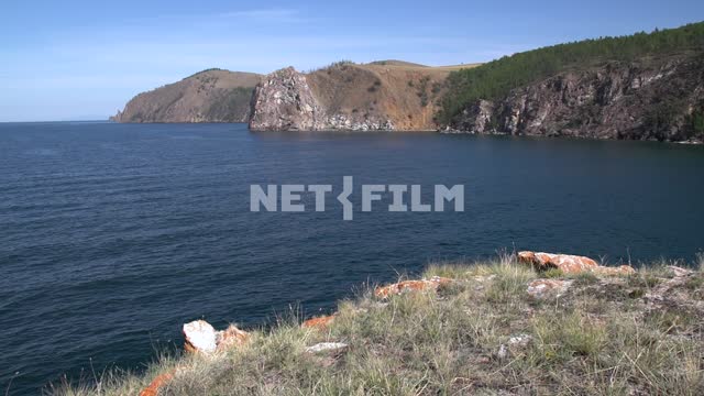 Olkhon is the largest island on lake Baikal Russia, Siberia, lake Baikal, nature, island, Bay,...