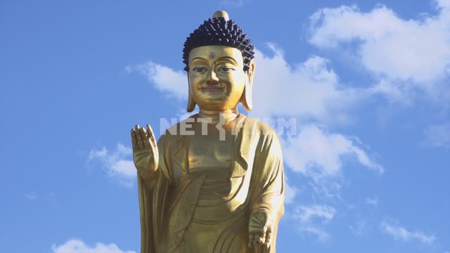 Buddha statue in the Mongolian capital of Ulan Bator Mongolia, Ulaanbaatar, Buddha, Buddhism,...
