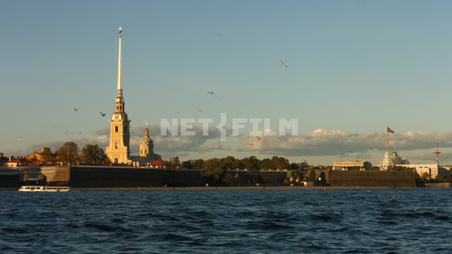 View of the Peter and Paul fortress in Saint-Petersburg Russia, Saint-Petersburg, Neva, Peter and...