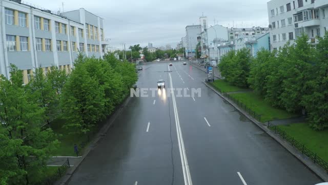 Deserted streets of Yekaterinburg during a pandemic 2020. Russia, Yekaterinburg, city, - isolation,...