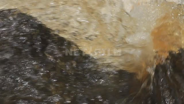 Gadelsha Waterfall, current close-up Waterfall, water, ripples, splashes, stones, boulders, nature
