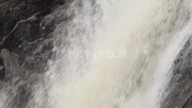 Gadelsha Waterfall, current close-up Waterfall, water, ripples, splashes, stones, boulders, nature