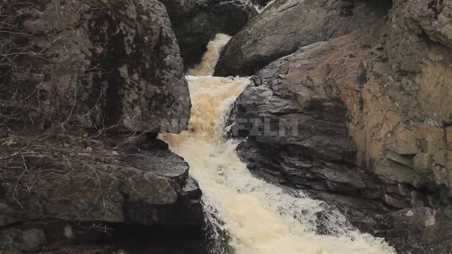 Gadelsha Waterfall, current Waterfall, water, rifts, splashes, stones, boulders, rocks, trees,...