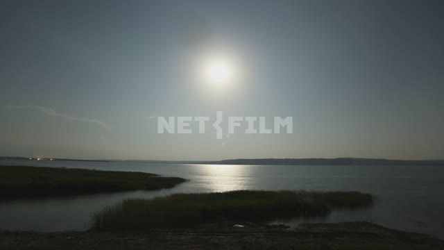 Aslikul Lake (Asylykul) Lake, Water, Pond, Grass, Wind, Clouds, Sun, Nature, Nature Park, National...