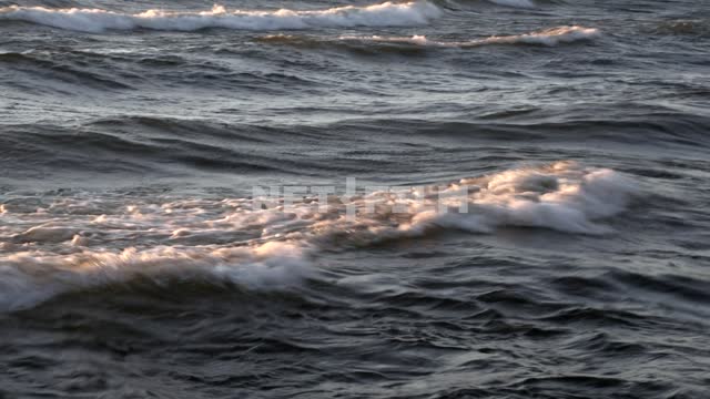 The waves of lake Baikal Russia, Siberia, Baikal, beach, coast, nature, landscape, summer, lake,...