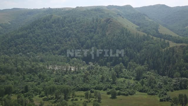 Panorama of the natural Park Muradymovsky gorge. Nature, mountains of the southern Urals