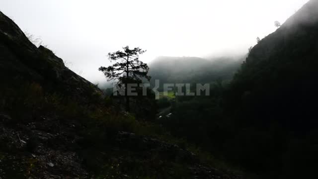 Горы Южного Урала. Природа, панорама, Мурадымовское ущелье.