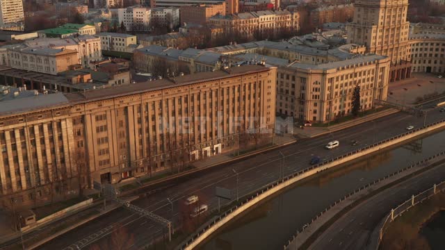 Moscow state technical University named after N. E. Bauman, road and river with a bird's eye. The...