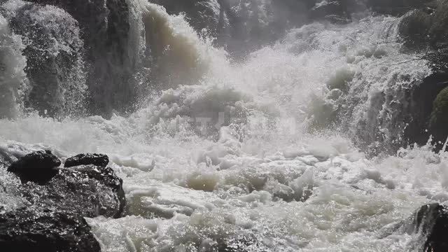 Kuk-Karauk Waterfall, current Ural, Ishimbaysky nature reserve, waterfall, water, rifts, splashes,...