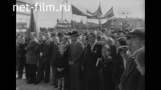 Footage The 5th anniversary of the liberation of Poland in world war II.. (1949)