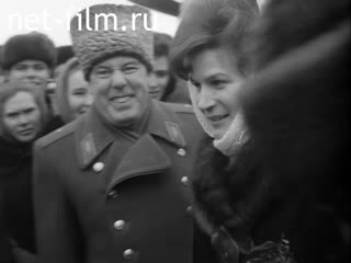 Footage Valentina Tereshkova in Kazan. (1966)