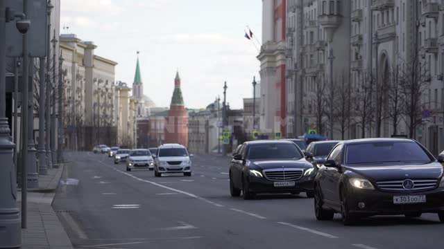 Empty center of Moscow during rush hour during quarantine.
Small car quarantine, virus,...