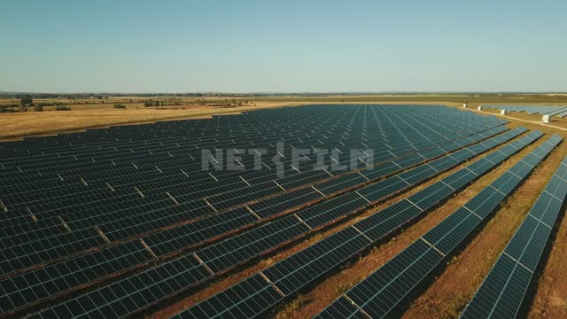 Solar panels Solar panels, renewable energy, ecology, panoramic photography, fields, roads, clear...