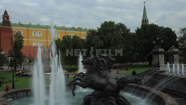 Fountain complex on Manezhnaya Square Alexander Garden, Manezhnaya Square, fountain, sculpture,...