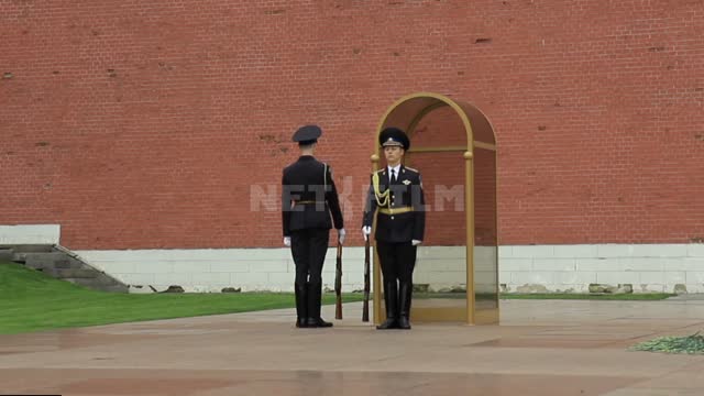 Могила Неизвестного солдата, смена караула Александровский сад, могила Неизвестного солдата,...