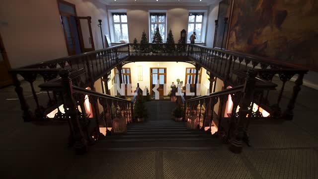 Preparation for the shooting of the New Year's program, the main entrance, stairs, gallery of the...
