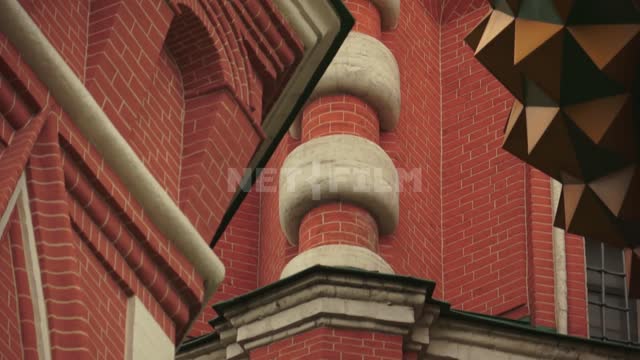 Собор Покрова Пресвятой Богородицы, что на Рву, съемка сверху вниз по стене здания Красная площадь,...