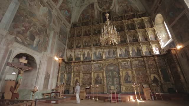 Uglich, Spaso-Preobrazhensky Cathedral, interior, iconostasis Spaso-Preobrazhensky Cathedral,...