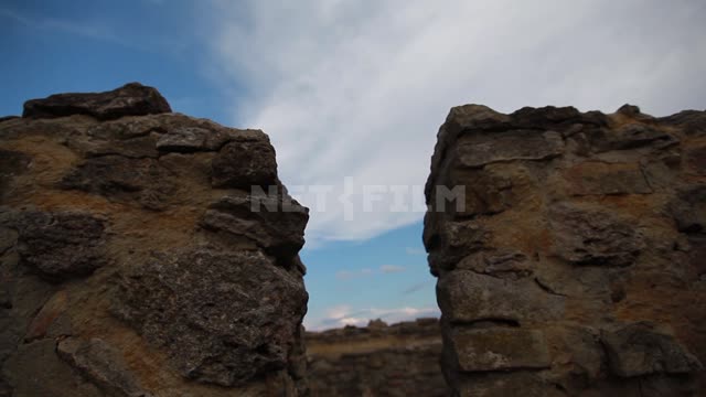 Tanais Museum-Reserve, ancient city, stone walls and passageways between them Tanais, ancient city,...