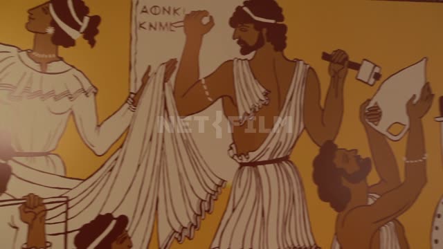 Музей-заповедник Танаис, рисунки на древнегреческую тематику Танаис, музей, экспозиция, рисунки,...